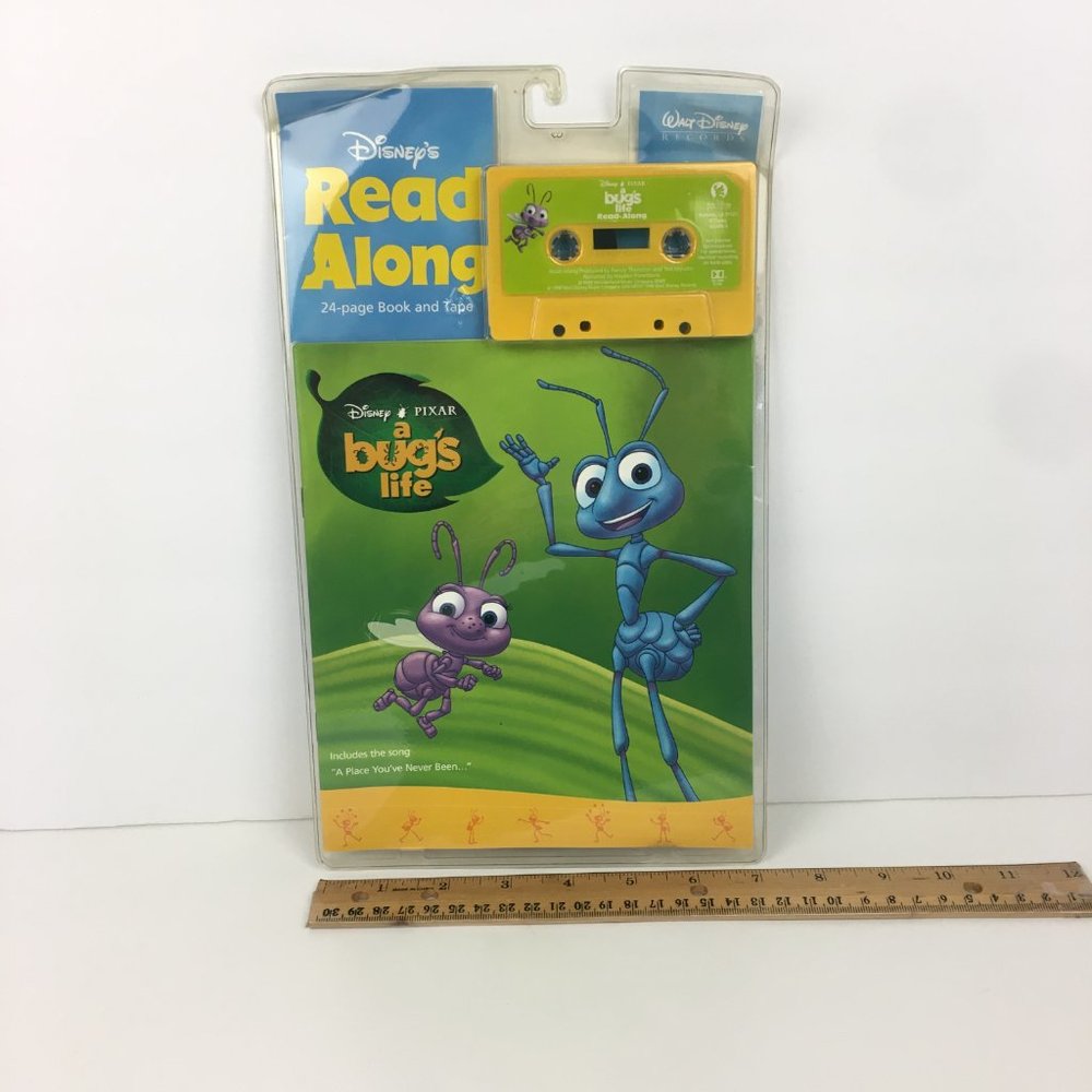 Vtg Sealed Disney Pixar A Bugs Life Read Along Paperback Book Cassette Collect